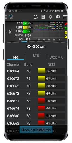 TEMS™ Pocketのスマホ画面